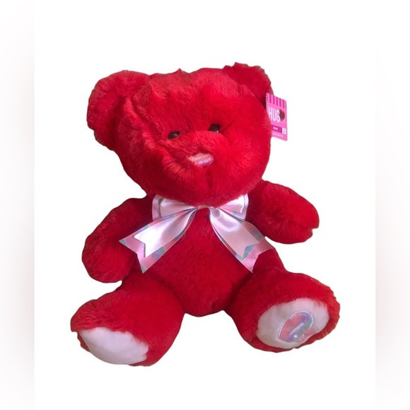 Other - Red Hug Me Bear W/ Bow 10.5”